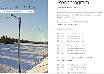 Norgescup junior i Grova 11-13. mars